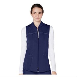 Adar Quilted Bomber Scrub Jacket NWT